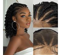 PROTEA Braided Wigs for Black Women, Full Lace Frontal Box Braids Wigs with Baby Hair, Lightweight Synthetic Fully Handmade Braided Wig, 16 Inch #2