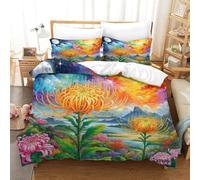 Protea Cynaroides Set Copripiumino Letto Con Federe 3 Pezzi Flowers Stampa 3D Set Di Biancheria Da Letto Con Cerniera, Microfibra Morbido Confortevole Per Ragazzi E Ragazze Super King(260x220cm)