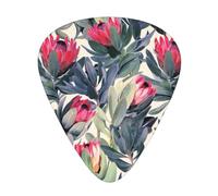 Protea Paradise stampato,12 plettri per chitarra, sottili, medi e spessi, per chitarristi di chitarra acustica, elettrica e basso.