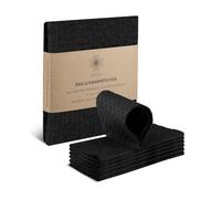 Protea Set di 6 strofinacci da cucina ecologici e compostabili - salviette in spugna ecologiche - strofinacci per la pulizia sostenibili - 100% biodegradabili - Made in Germany (nero)