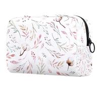 Protea - Trousse da donna, con motivo floreale, foglie e rami, per articoli da toeletta da viaggio, grande, con cerniera, Multi, 18.5x7.5x13cm/7.3x3x5.1in, Beauty case