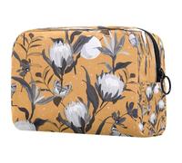 Protea - Trousse da donna, con motivo floreale, per articoli da toeletta da viaggio, grande, con cerniera, Multi, 18.5x7.5x13cm/7.3x3x5.1in, Beauty case