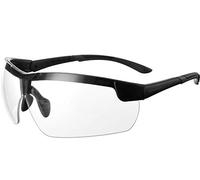 PROTEAR Occhiali di sicurezza con trasparente anti appannamento, per uomini e donne, lenti trasparenti, tempio nero con custodia protettiva per gli occhi occhiali di sicurezza