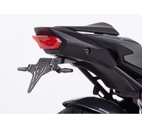 Portatarga PROTECH verniciato a polvere in acciaio inox nero, nero