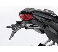 Kit porta targa PROTECH, incluso riflettore e piastra leggera in acciaio inossidabile in polvere, nero in acciaio inox, nero