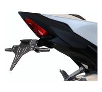Kit porta targa PROTECH, incluso riflettore e piastra leggera verniciata a polvere in acciaio inossidabile nero, nero