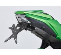 Kit porta targa PROTECH, incluso riflettore e piastra leggera acciaio inossidabile/nero alluminio rivestito in polvere, nero