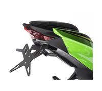 Kit porta targa PROTECH, incluso riflettore e piastra leggera acciaio inossidabile/nero alluminio rivestito in polvere, nero