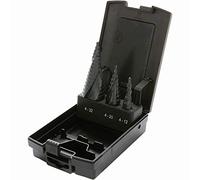 PROTECO strumento di® HSS tialn professionale a gradini cono trapano carboy - Punta per metallo set 3 PZ.