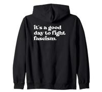 Protect Democracy It's A Good Day to Fight Fascism Resist Felpa con Cappuccio
