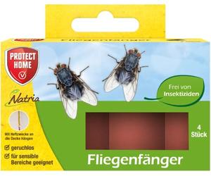PROTECT HOME Natria - Set di 4 acchiappamosche per Tutti Gli Interni, Senza insetticidi