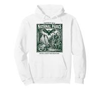 Protect Our National Parks Mothman Cryptid Weirdcore Horror Felpa con Cappuccio
