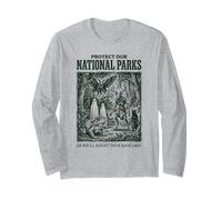 Protect Our National Parks Mothman Cryptid Weirdcore Horror Maglia a Manica