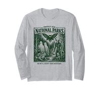 Protect Our National Parks Mothman Cryptid Weirdcore Horror Maglia a Manica