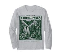 Protect Our National Parks Mothman Cryptid Weirdcore Horror Maglia a Manica