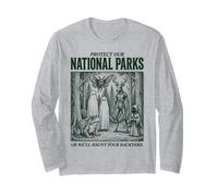 Protect Our National Parks Mothman Cryptid Weirdcore Horror Maglia a Manica