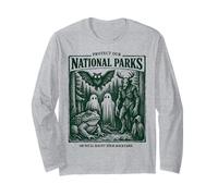 Protect Our National Parks Mothman Cryptid Weirdcore Horror Maglia a Manica