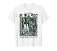 Protect Our National Parks Mothman Cryptid Weirdcore Horror Maglietta