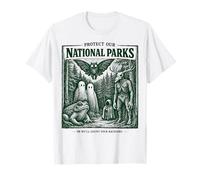 Protect Our National Parks Mothman Cryptid Weirdcore Horror Maglietta