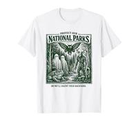 Protect Our National Parks Mothman Cryptid Weirdcore Horror Maglietta