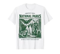 Protect Our National Parks Mothman Cryptid Weirdcore Horror Maglietta