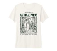 Protect Our National Parks Mothman Cryptid Weirdcore Horror Maglietta Premium