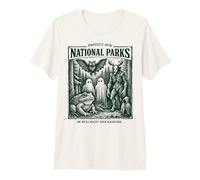 Protect Our National Parks Mothman Cryptid Weirdcore Horror Maglietta Premium