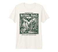Protect Our National Parks Mothman Cryptid Weirdcore Horror Maglietta Premium
