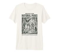 Protect Our National Parks Mothman Cryptid Weirdcore Horror Maglietta Premium