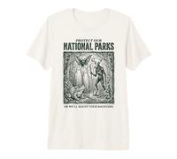 Protect Our National Parks Mothman Cryptid Weirdcore Horror Maglietta Premium