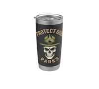 Protect Our Partks! Park Ranger Skull National Parks Bicchiere termico in acciaio inox doppia parete