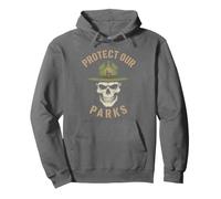 Protect Our Partks! Park Ranger Skull National Parks Felpa con Cappuccio