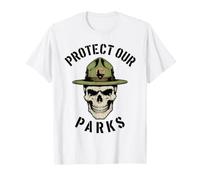 Protect Our Partks! Park Ranger Skull National Parks Maglietta
