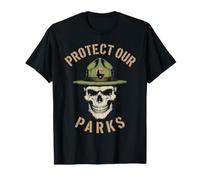 Protect Our Partks! Park Ranger Skull National Parks Maglietta