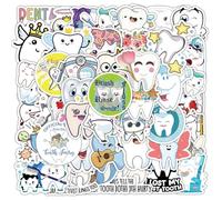 Protect Teeth Set di 50 adesivi per proteggere i denti, impermeabili, in vinile, per laptop, bambini, auto, moto, skateboard, bagagli, valigie, computer, graffiti decalcomanie