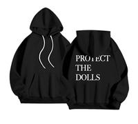 Protect The Dolls Light Felpe con cappuccio da donna Workou con cappuccio alla moda pullover top moda college casual felpe grafiche preppy con cappuccio autunno morbido comfort leggero Y2K Essential