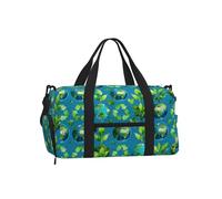 Protect The Environment, borsone sportivo con scomparto per scarpe, leggero, da palestra, per uomo e donna, borsa da viaggio impermeabile con tasca bagnata