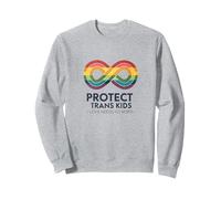 Protect Trans Kids Sostieni Queer Youth Infinity Heart Felpa