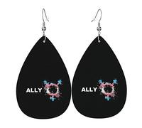 Protect Trans Kids Transgender Pride Month Orecchini in pelle per le donne Orecchini pendenti in finta pelle Orecchini pendenti vintage leggeri Gioielli per le donne