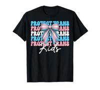 Protect Trans Kids Transgender Trans Pride Bandiera LGBTQ Girl Maglietta