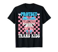 Protect Trans Kids Transgender Trans Pride Bandiera LGBTQ Maglietta