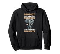 Protect Your Children Like A Herd of Elephants Felpa con Cappuccio