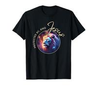 Protected By King Jesus - Cosmic Lion Design Maglietta