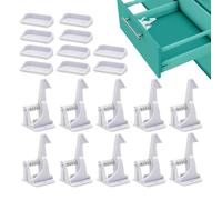 Protective Cabinet Locks, Secure Latches for Kids, Multifunctional Safety Latches, 10-Piece Safety Latch Set for Cabinets and Drawers, Perfect for Baby-Proofing Your Home and Keeping Children