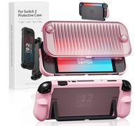 Protective Case for Model Nintendo Switch 2 2025+TPU Front Cover,Anti-Scratch, Shock-Absorption, Easy to Instal (Pink)