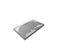 Protective Clamp Pad for Custom Wood Desk - Semi-Oval Monitor Mount 100x61mm