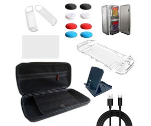 Protective Gear NSW2 Custodia portatile per console da trasporto antiscivolo Coprivolante resistente ai graffi Pellicola per pollice Protezione per bastone da gioco portatile Bundle