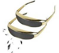 Protective One Pece Mirror Welding Goggles, Cutting Grinding Welding Safety Glasses, Auto Darkening Welding Welding Safety Glasses for Men (Gold 2pcs)
