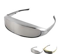Protective One-Piece Mirror Welding Goggles, Auto Darkening Welding Goggles, Cutting Grinding Safety Glasses for Men Anti-Scratch Welding Safety Glasses (Silver)