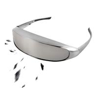 Protective One-Piece Mirror Welding Goggles, Cutting Grinding Welding Safety Glasses, Auto Darkening Welding Welding Safety Glasses for Men (Silver)